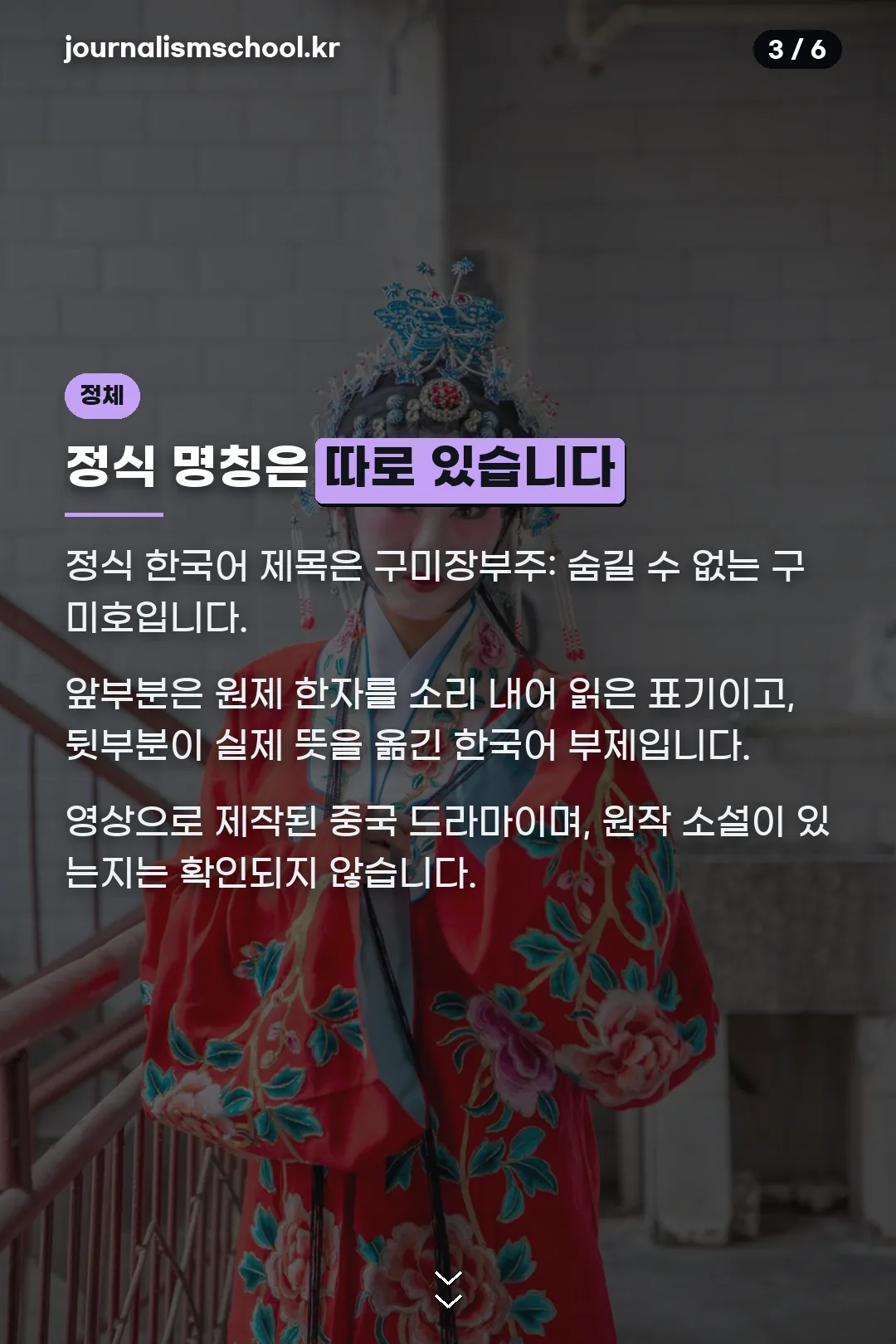 정식 명칭 정체 확인