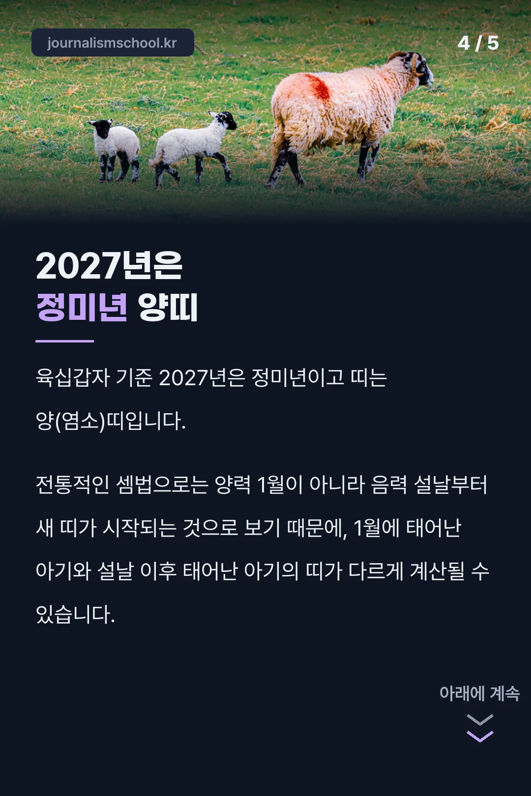 2027년 정미년 양띠 유래